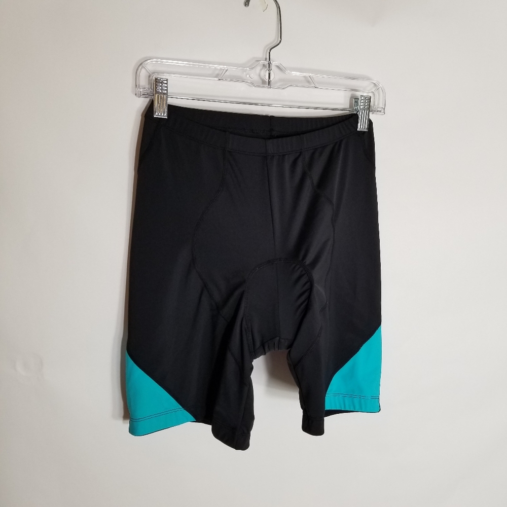 Beroy Cycling Shorts Women's Size Large Padded Black Blue Biking Cycle